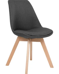 Beliani Tuoli Kangas Tummanharmaa 2 Kpl Dakota Ii Hot