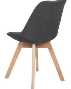 Beliani Tuoli Kangas Tummanharmaa 2 Kpl Dakota Ii Hot