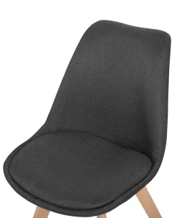 Beliani Tuoli Kangas Tummanharmaa 2 Kpl Dakota Ii Hot