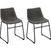 Beliani Tuoli Kangas Tummanharmaa 2 Kpl Batavia Hot