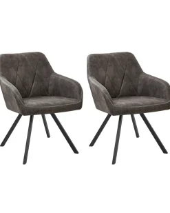 Beliani Tuoli Kangas Tummanharmaa 2 Kpl Monee Online