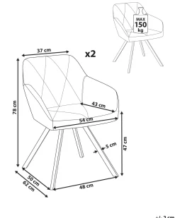 Beliani Tuoli Kangas Tummanharmaa 2 Kpl Monee Online