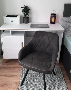 Beliani Tuoli Kangas Tummanharmaa 2 Kpl Monee Online