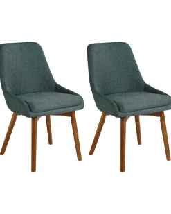 Beliani Tuoli Kangas Tummanvihrea 2 Kpl Melfort Outlet