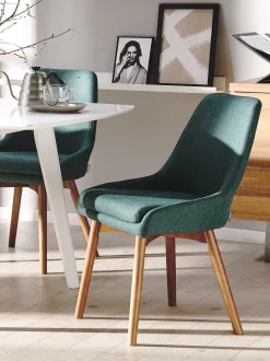 Beliani Tuoli Kangas Tummanvihrea 2 Kpl Melfort Outlet