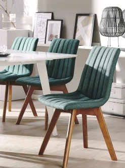 Beliani Tuoli Kangas Tummanvihrea 2 Kpl Calgary Store