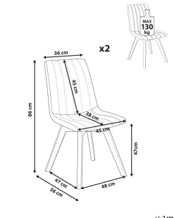 Beliani Tuoli Kangas Tummanvihrea 2 Kpl Calgary Store