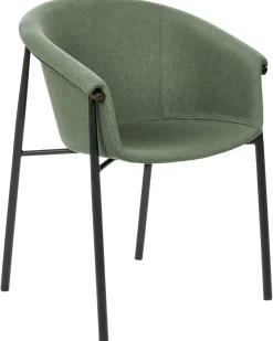 Beliani Tuoli Kangas Tummanvihrea 2 Kpl Ames New