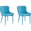Beliani Tuoli Kangas Turkoosi 2 Kpl Solano Discount