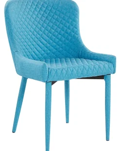 Beliani Tuoli Kangas Turkoosi 2 Kpl Solano Discount