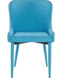 Beliani Tuoli Kangas Turkoosi 2 Kpl Solano Discount