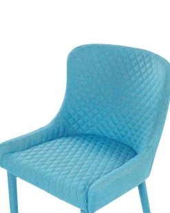 Beliani Tuoli Kangas Turkoosi 2 Kpl Solano Discount