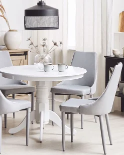 Beliani Tuoli Kangas Vaaleanharmaa 2 Kpl Camino New