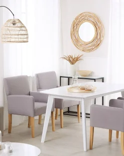 Beliani Tuoli Kangas Vaaleanharmaa Rockefeller Shop