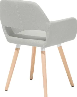 Beliani Tuoli Kangas Vaaleanharmaa 2 Kpl Chicago Online