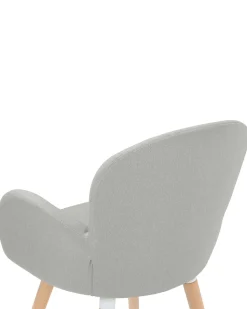 Beliani Tuoli Kangas Vaaleanharmaa 2 Kpl Brookville Best Sale