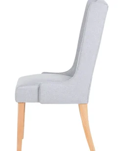 Beliani Tuoli Kangas Vaaleanharmaa 2 Kpl Chambers Discount