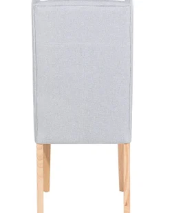 Beliani Tuoli Kangas Vaaleanharmaa 2 Kpl Chambers Discount