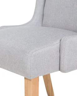 Beliani Tuoli Kangas Vaaleanharmaa 2 Kpl Chambers Discount