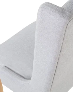 Beliani Tuoli Kangas Vaaleanharmaa 2 Kpl Chambers Discount