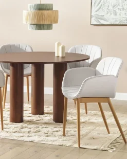 Beliani Tuoli Kangas Vaaleanharmaa 2 Kpl Alice Shop