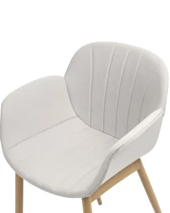 Beliani Tuoli Kangas Vaaleanharmaa 2 Kpl Alice Shop