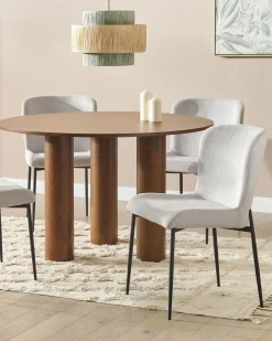 Beliani Tuoli Kangas Vaaleanharmaa 2 Kpl Ada New