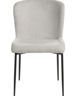 Beliani Tuoli Kangas Vaaleanharmaa 2 Kpl Ada New