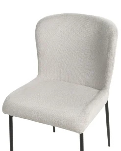 Beliani Tuoli Kangas Vaaleanharmaa 2 Kpl Ada New