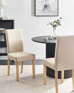 Beliani Tuoli Keinonahka Beige 2 Kpl Broadway Sale