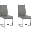 Beliani Tuoli Keinonahka Harmaa 2 Kpl Greedin Flash Sale