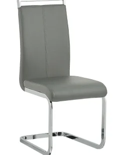 Beliani Tuoli Keinonahka Harmaa 2 Kpl Greedin Flash Sale