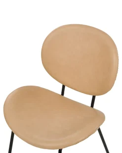 Beliani Tuoli Keinonahka Hiekanruskea 2 Kpl Luana Discount