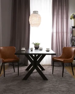 Beliani Tuoli Keinonahka Kullanruskea 2 Kpl Solano Shop