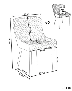 Beliani Tuoli Keinonahka Kullanruskea 2 Kpl Solano Shop