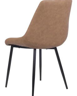 Beliani Tuoli Keinonahka Kullanruskea 2 Kpl Maribel Clearance