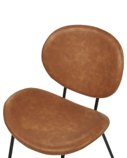 Beliani Tuoli Keinonahka Kullanruskea 2 Kpl Luana Store