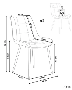 Beliani Tuoli Keinonahka Kullanruskea 2 Kpl Melrose Best