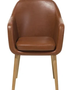 Beliani Tuoli Keinonahka Kullanruskea Yorkville Cheap