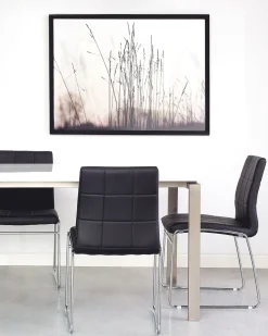 Beliani Tuoli Keinonahka Musta 2 Kpl Kiron Best