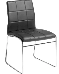 Beliani Tuoli Keinonahka Musta 2 Kpl Kiron Best