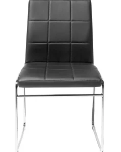 Beliani Tuoli Keinonahka Musta 2 Kpl Kiron Best