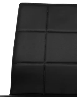 Beliani Tuoli Keinonahka Musta 2 Kpl Kiron Best