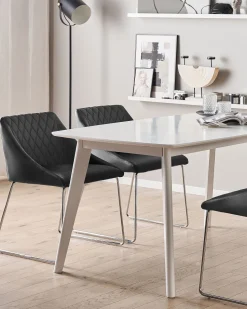 Beliani Tuoli Keinonahka Musta 2 Kpl Arcata Cheap