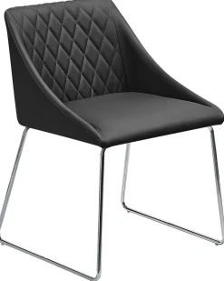 Beliani Tuoli Keinonahka Musta 2 Kpl Arcata Cheap