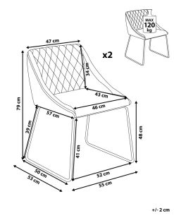 Beliani Tuoli Keinonahka Musta 2 Kpl Arcata Cheap