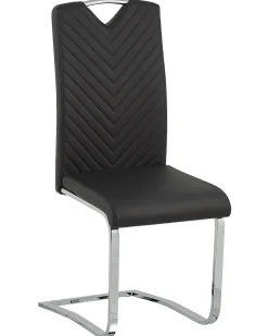 Beliani Tuoli Keinonahka Musta 2 Kpl Picknes New