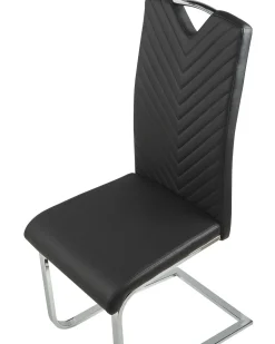 Beliani Tuoli Keinonahka Musta 2 Kpl Picknes New