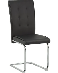 Beliani Tuoli Keinonahka Musta 2 Kpl Rovard Best