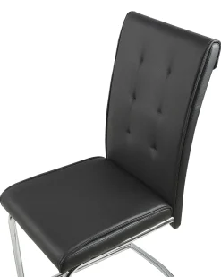 Beliani Tuoli Keinonahka Musta 2 Kpl Rovard Best